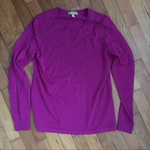 Magenta merino wool sweater